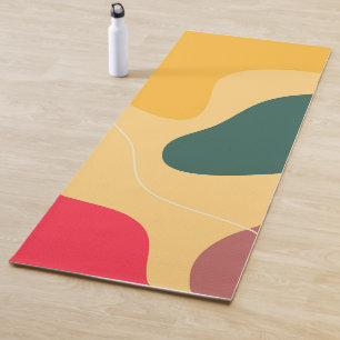 Farbige Bio Formen abstrakter Hintergrund Yogamatte