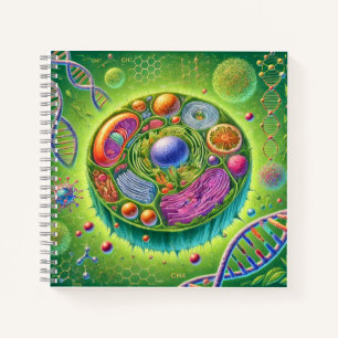 Farbige Biologie-Illustration für Wissenschaftslie Notizbuch