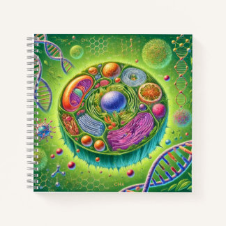 Farbige Biologie-Illustration für Wissenschaftslie Notizbuch
