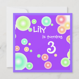 Farbige Blasen Einladung