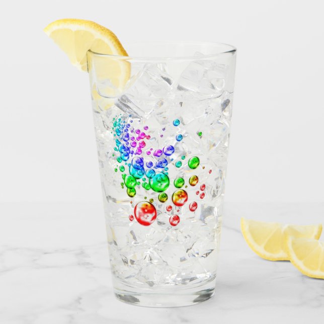 Farbige Blasen Glas (Vorderseite Ice)