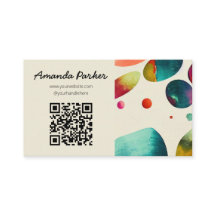 Farbige Blasen QR-Code-Visitenkarte