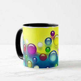 Farbige Blasen Tasse