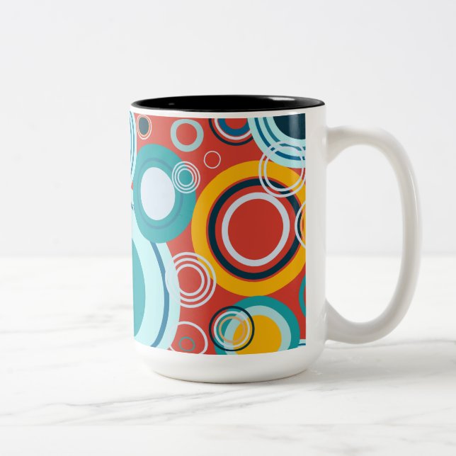 Farbige Blasen Zweifarbige Tasse (Rechts)