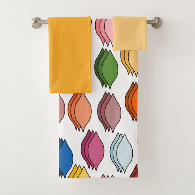 Farbige Blätter Badhandtuch Set (Insitu)