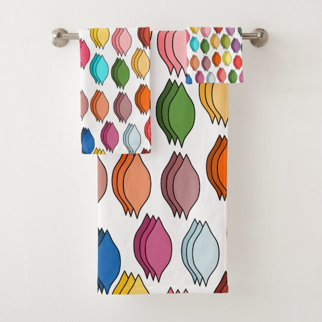 Farbige Blätter Badhandtuch Set (Insitu)