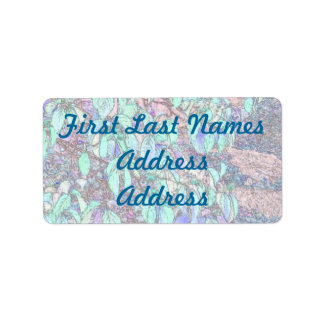 Farbige Blätter der Bleistiftbaum Adressaufkleber