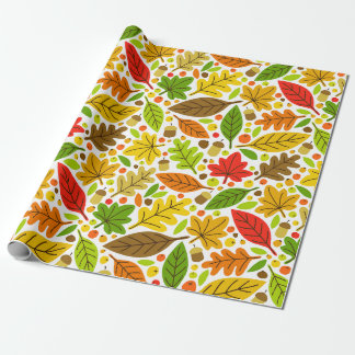 Farbige Blätter des Herbstes Geschenkpapier