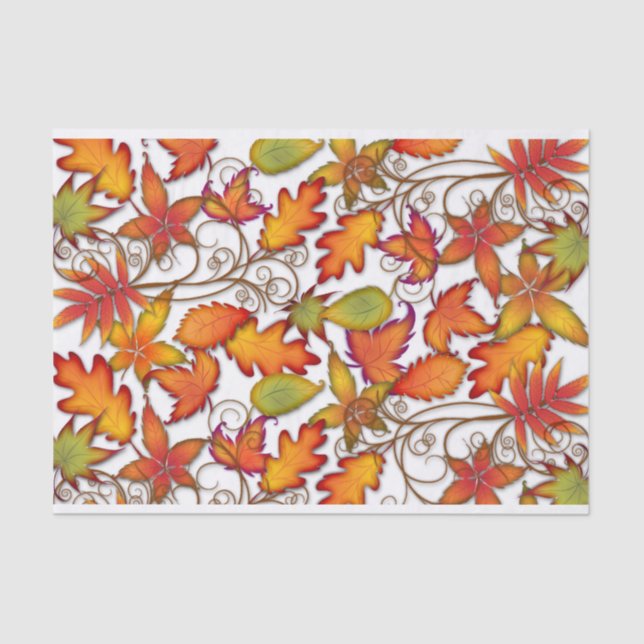 Farbige Blätter des Herbstes Seidenpapier (Vorderseite)