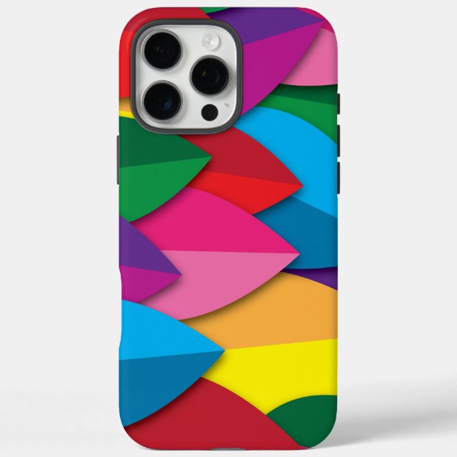 Farbige Blätter iPhone 16 Pro Max Hülle (Rückseite)
