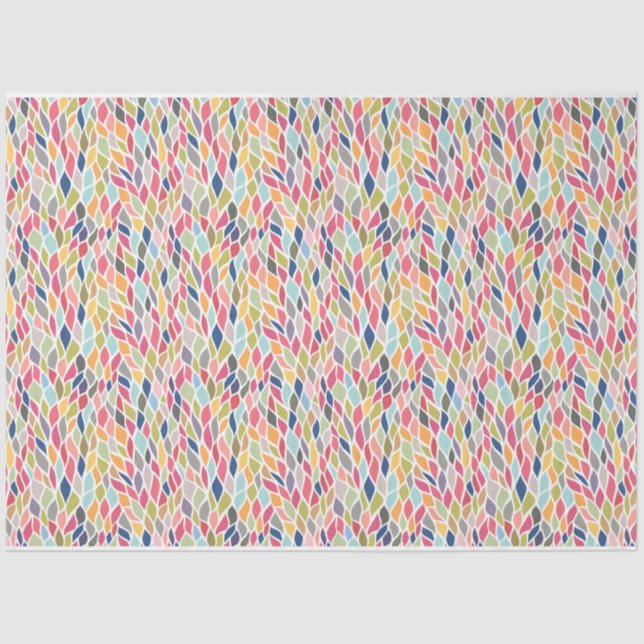 Farbige Blätter Muster Weichgewebe Seidenpapier (Vorderseite)