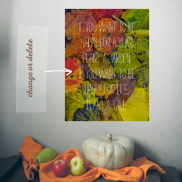 Farbige Blätter nach Regen Poster