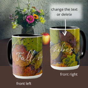 Farbige Blätter nach Regen Tasse