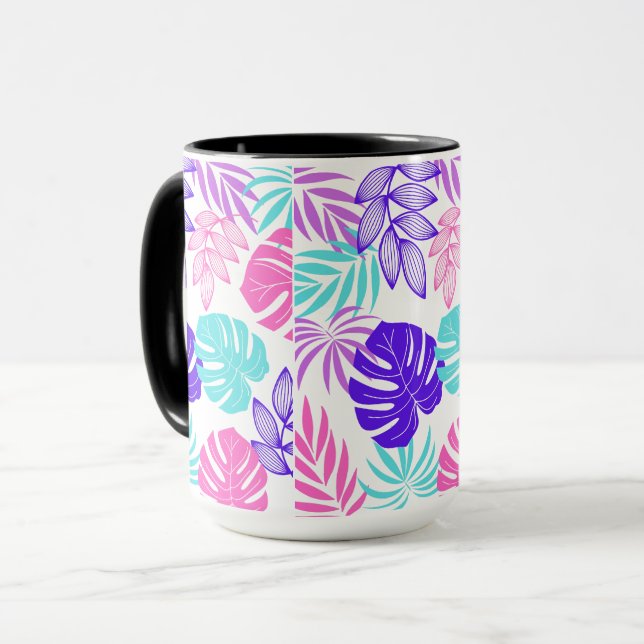 Farbige Blätter Tasse (Vorderseite Links)