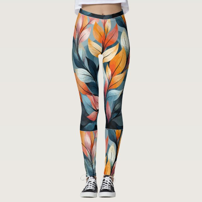 Farbige Blätter Thunder_Cove Leggings (Vorderseite)