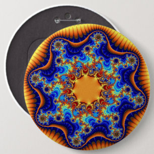 Farbige Blau-, Orange- und Gelbtöne Button