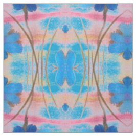 Farbige Blau- und Rosa Blumendrucke Stoff