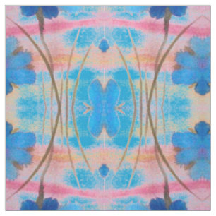Farbige Blau- und Rosa Blumendrucke Stoff
