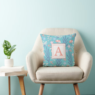 Farbige Blaue Blumige Babyzimmer für Jungen Kissen