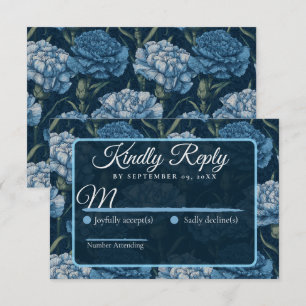 Farbige Blaue Calla-Lilien Fantasy Florale Hochzei RSVP Karte