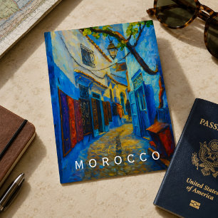 Farbige Blaue Chefchaouen Marokko Medina Postkarte