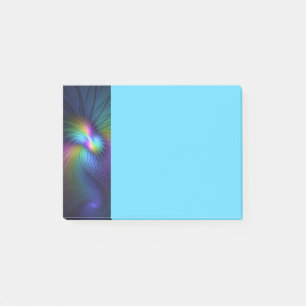 Farbige Blaue Moderne Abstrakte Fractal-Kunst Post-it Klebezettel