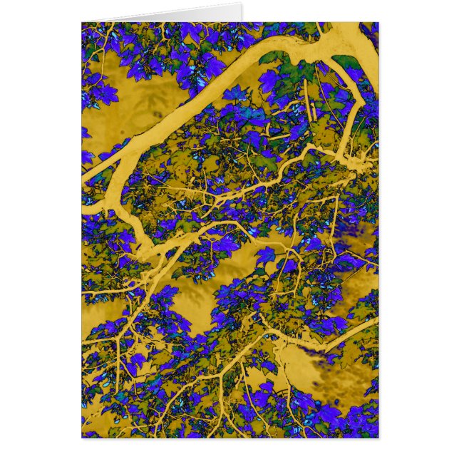 Farbige blaue und gelbe Bäume (Vorne)