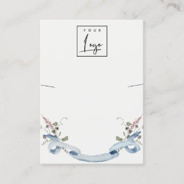 Farbige blaue Wildblume-Multifunktionsleisten-Logo Visitenkarte