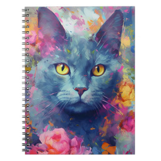 Farbige Blaukatze Notizblock