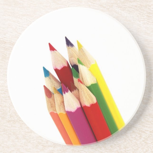 Farbige Bleistift-Bundle Sandstone Untersetzer (Vorne)