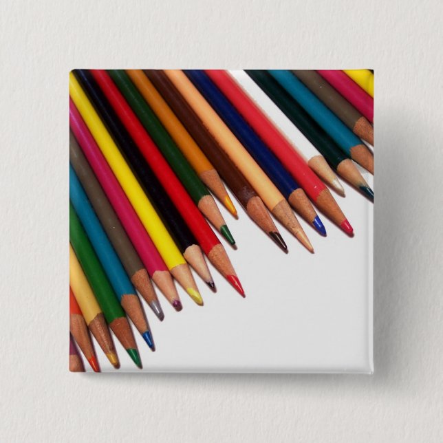 Farbige Bleistift-Ecke Button (Vorderseite)