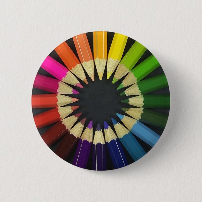 Farbige Bleistifte Button (Vorderseite)