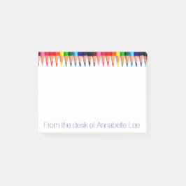 Farbige Bleistifte Post-it Klebezettel