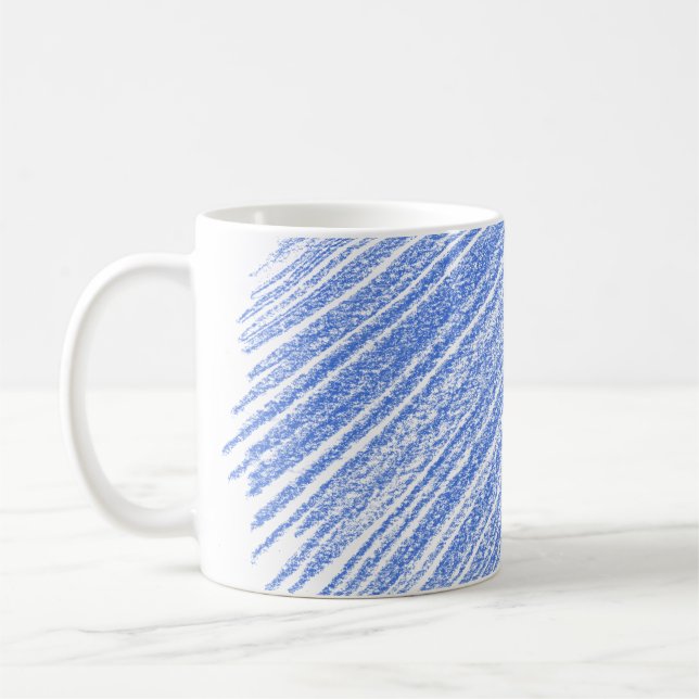 Farbige Bleistiftkratzung Kaffeetasse (Links)