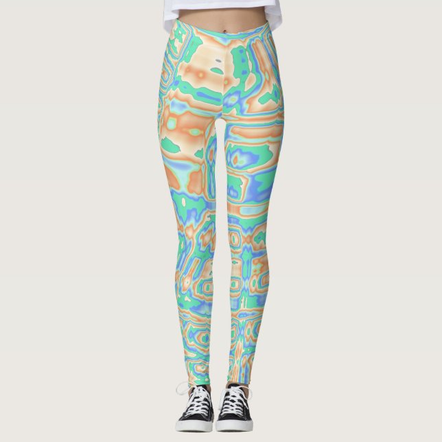 Farbige Blobs Leggings (Vorderseite)