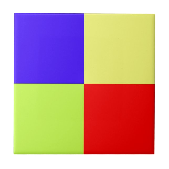 Farbige Blockkunst Fliese (Vorderseite)