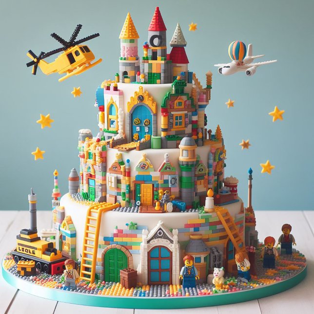 FARBIGE BLOCKS TOM THEMED KINDERGEBURTSTAG KARTE (Von Creator hochgeladen)