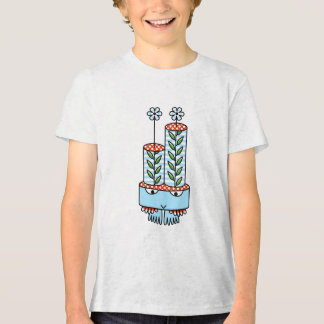 Farbige Blume-ähnliche Kawaii-süße Figur-Shirts Tri-Blend Shirt