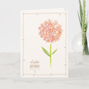 Farbige Blume-Aquarellkarte anbringen Karte