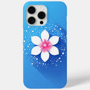 Farbige Blume auf blauem Hintergrund Case-Mate iPhone Hülle
