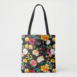 Farbige Blume aus dem Englischen Garten Tasche