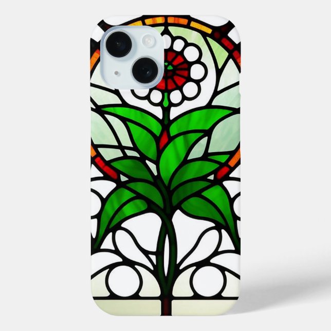Farbige Blume aus festem Glas Case-Mate iPhone Hülle (Rückseite)