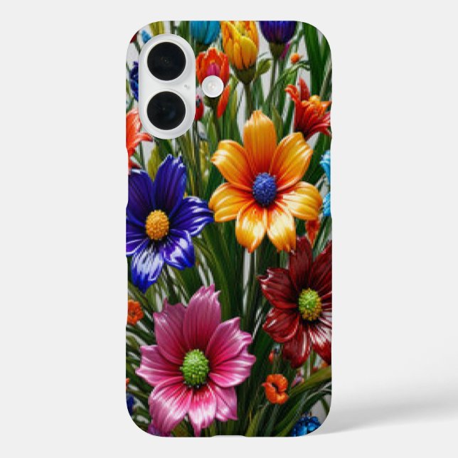 Farbige Blume aus Glas #2 - iPhone-Fälle iPhone 16 Hülle (Rückseite)