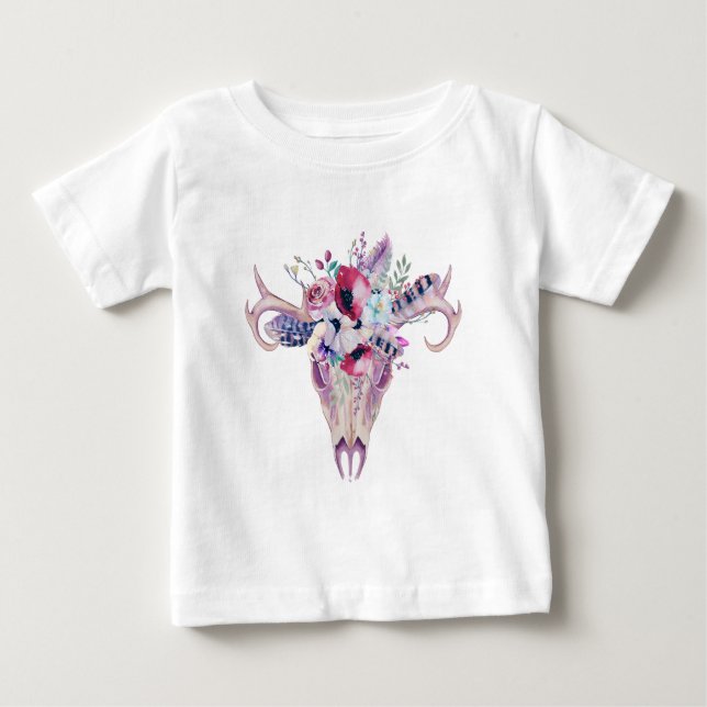Farbige Blume Baby T-shirt (Vorderseite)