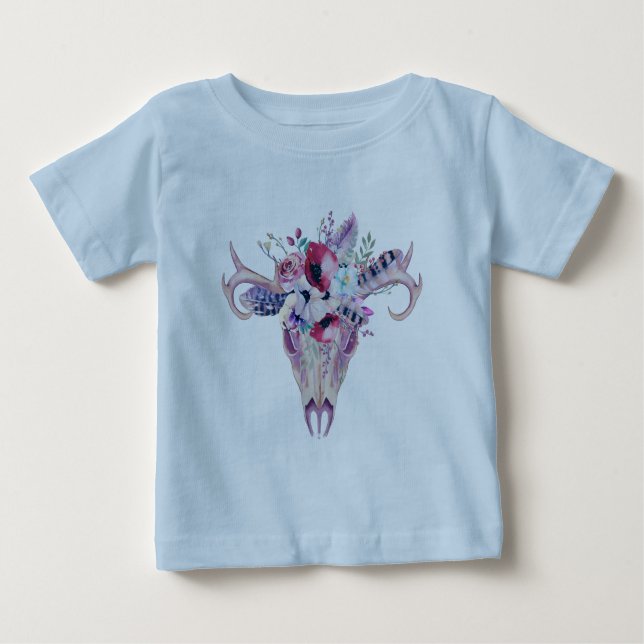 Farbige Blume Baby T-shirt (Vorderseite)