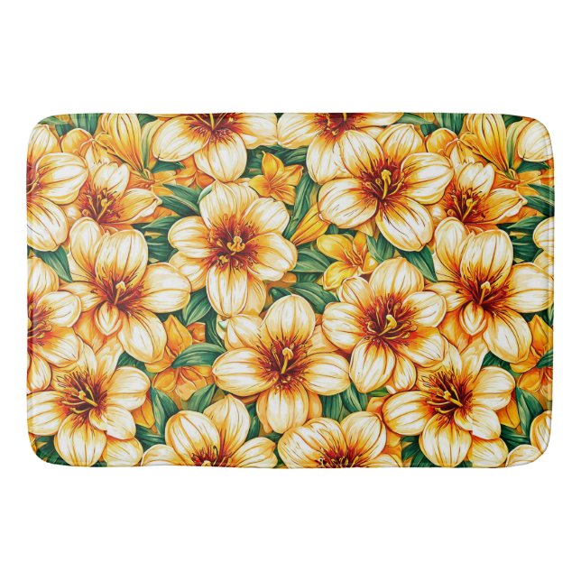 Farbige Blume Badematte (Vorderseite)