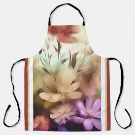 Farbige Blume Blues-Multimedia-Schürze Schürze