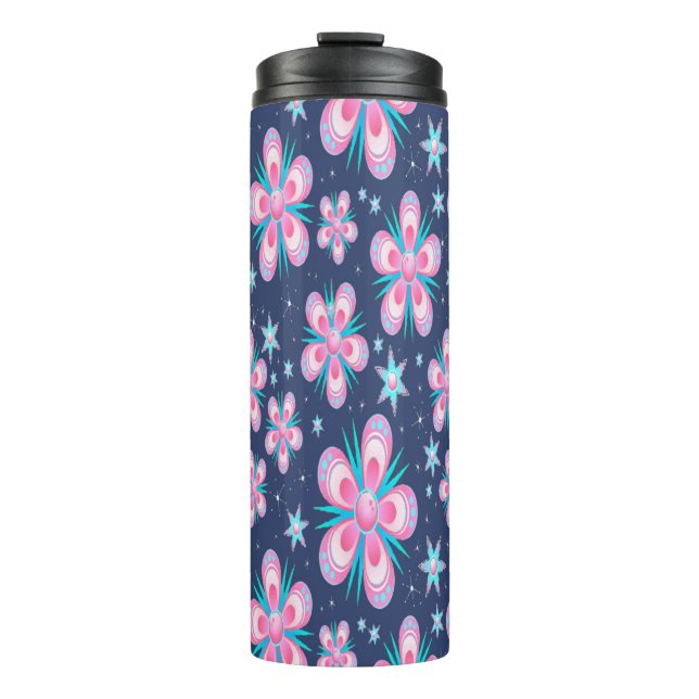 Farbige Blume - Blume Power Thermosbecher (Vorderseite)