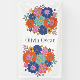 Farbige Blume Boho Bright Bloral Illustration Banner
