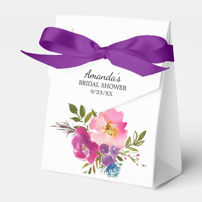 Farbige Blume Brautparty Gefallen Box Geschenkschachtel (Vorderseite)